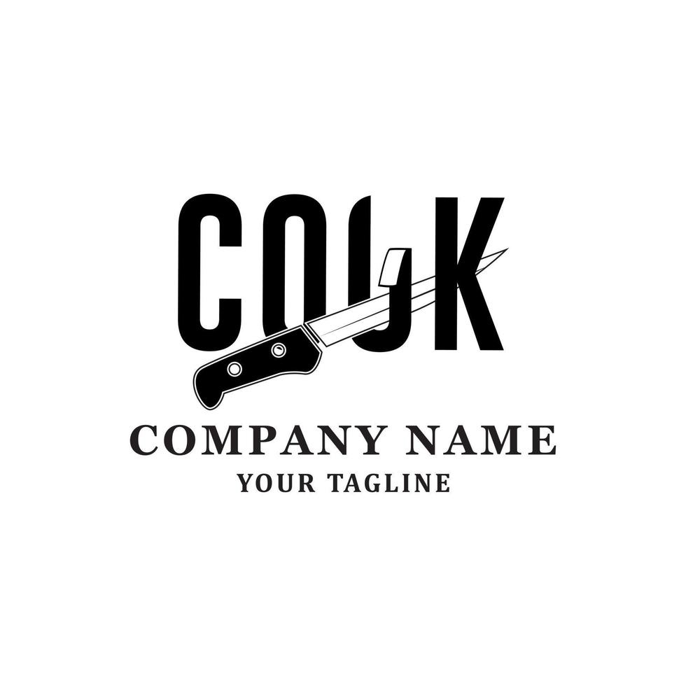 restaurant logo idee, koken scherp logo ontwerpen vector