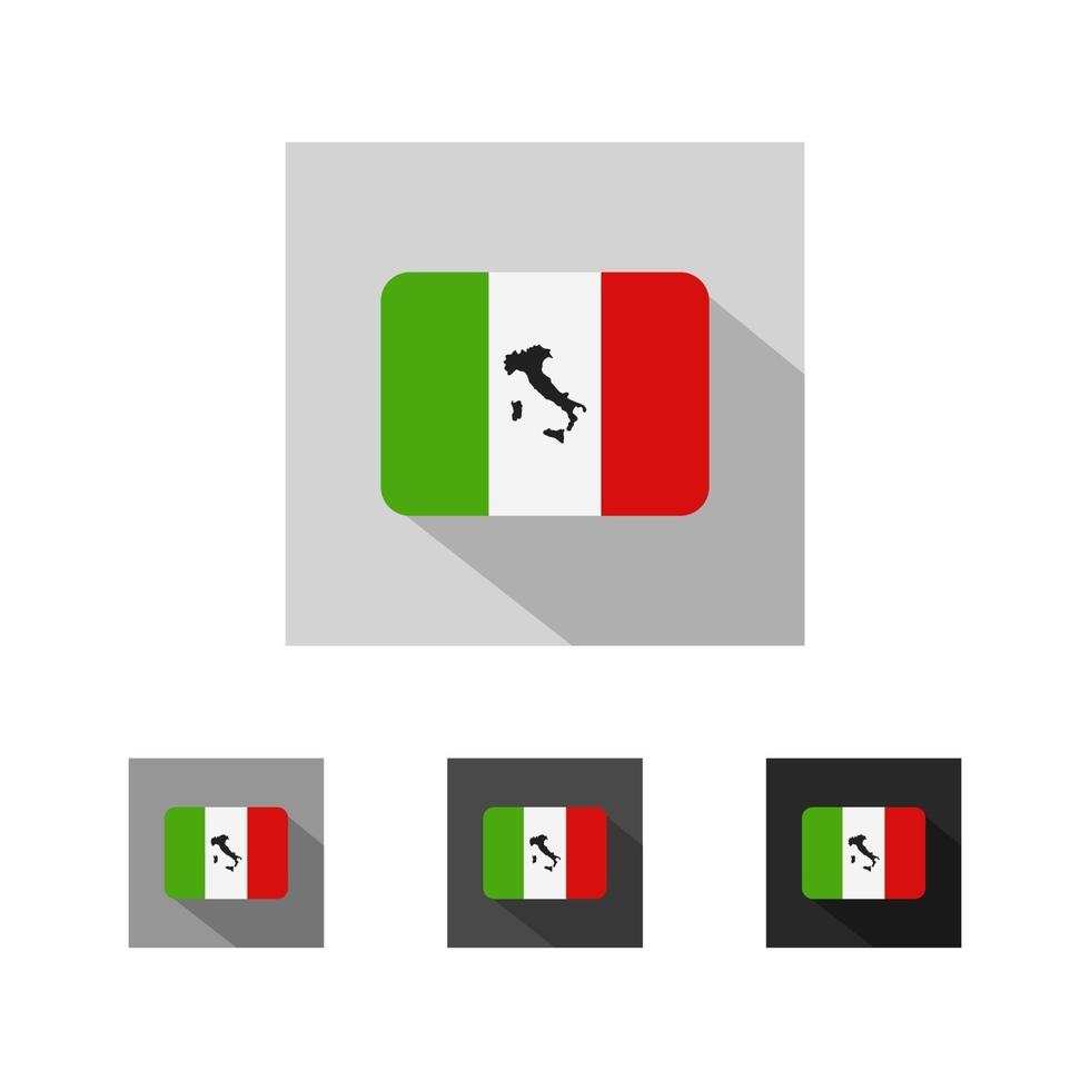 Italië kaart op witte achtergrond vector