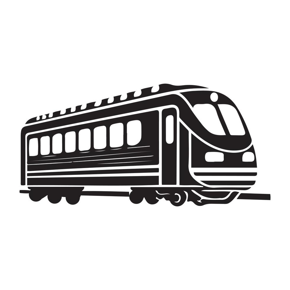 trein icoon symbool vector zwart schets geïsoleerd Aan wit achtergrond