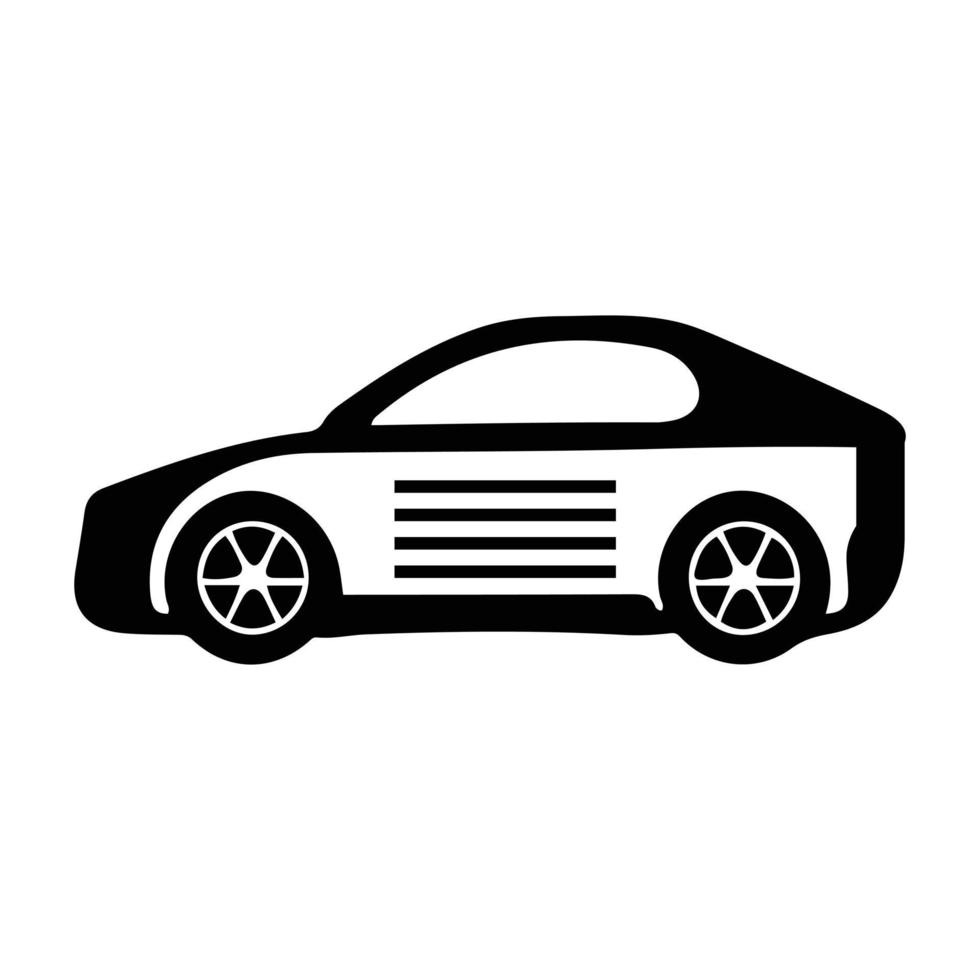 auto icoon symbool vector logo zwart schets geïsoleerd Aan wit achtergrond.