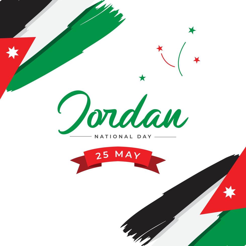 Jordanië onafhankelijkheid dag ontwerp sjabloon vector