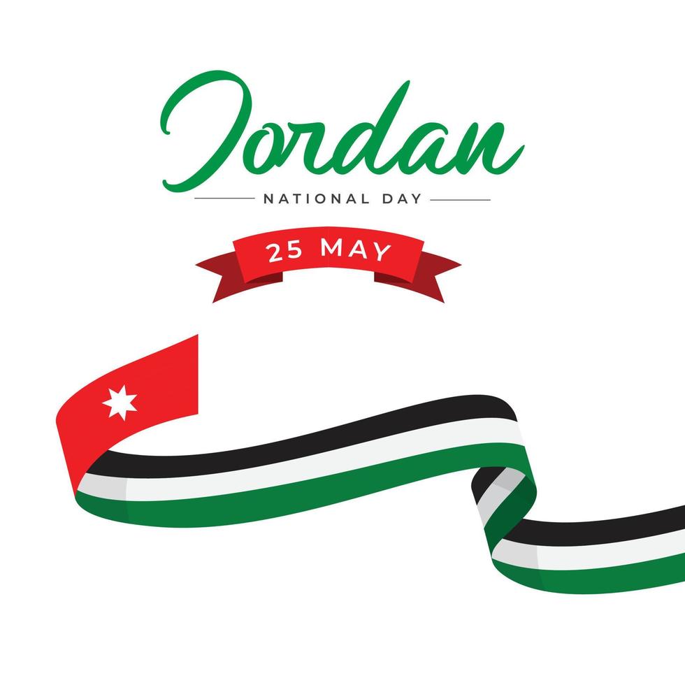Jordanië onafhankelijkheid dag ontwerp sjabloon vector