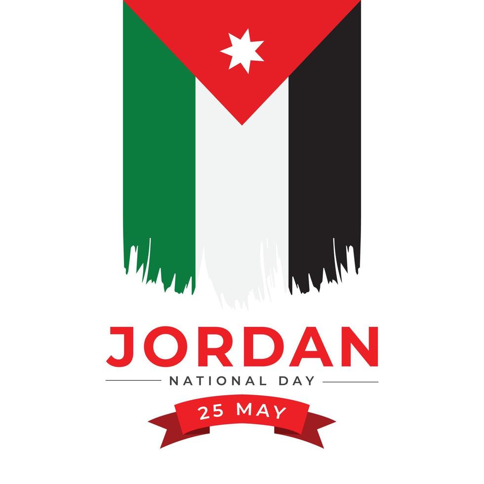 Jordanië onafhankelijkheid dag ontwerp sjabloon vector