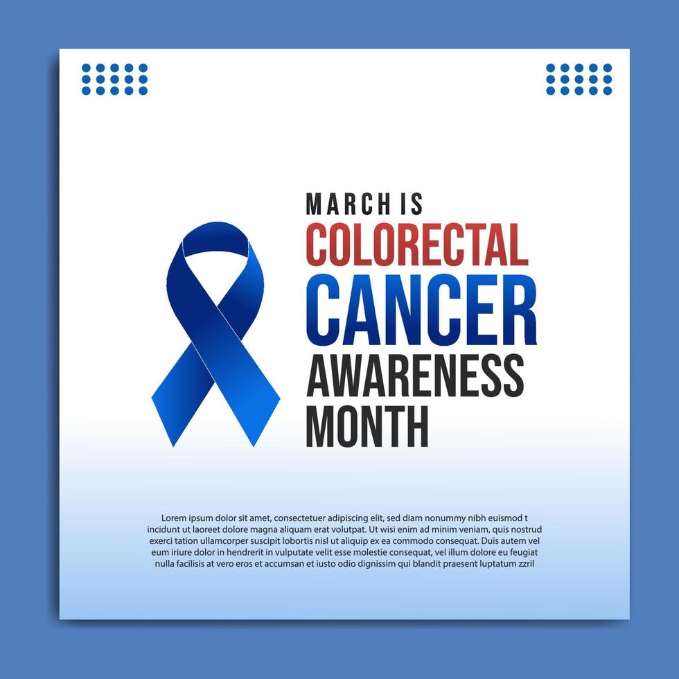 illustratie Aan de thema van nationaal colorectaal kanker bewustzijn maand van maart vector