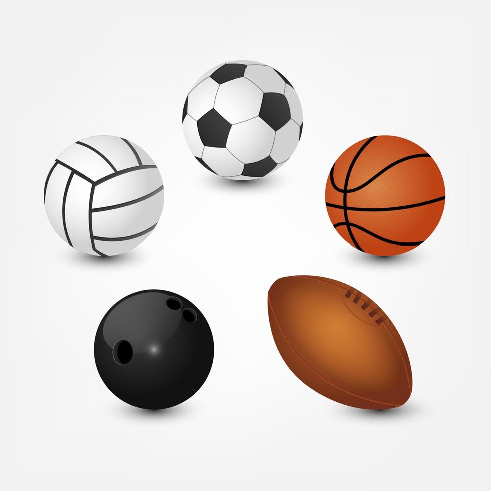 sport ballen set, vector illustratie