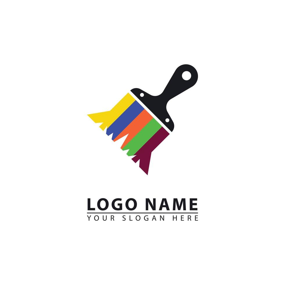 borstel kleurrijk logo icoon vector. vector