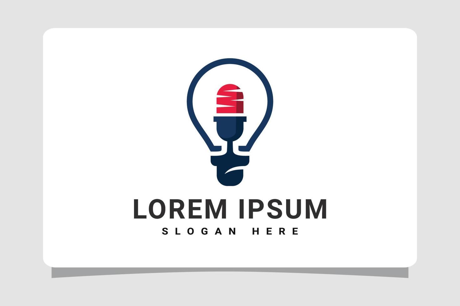 modern slim podcast logo sjabloon ontwerp inspiratie vector