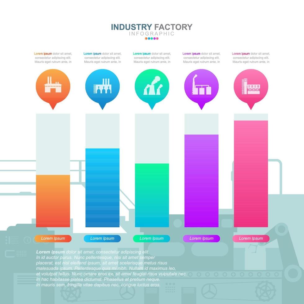 industriële zakelijke staafdiagram infographic vector