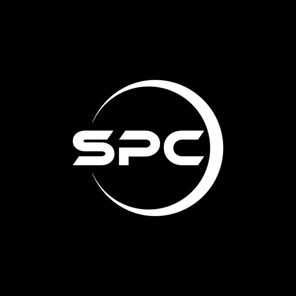 spc brief logo ontwerp in illustratie. vector logo, schoonschrift ontwerpen voor logo, poster, uitnodiging, enz.