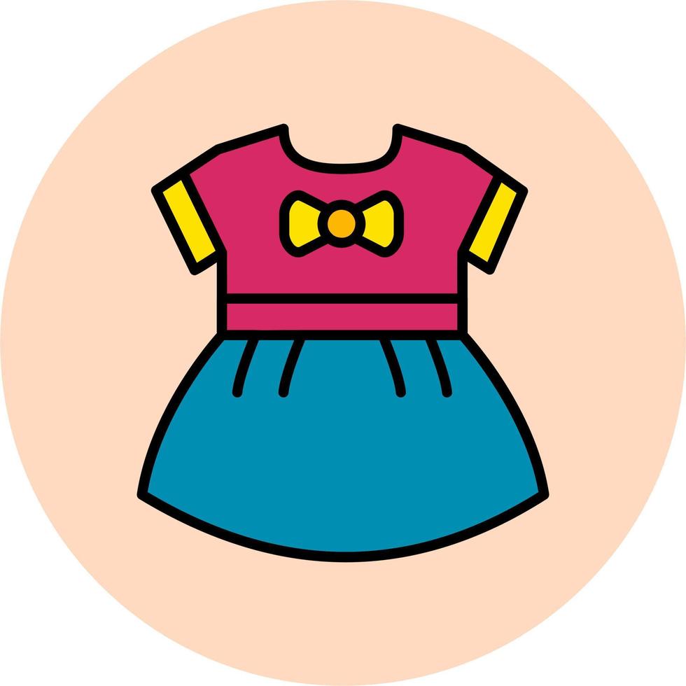 baby meisjes jurk vector icoon