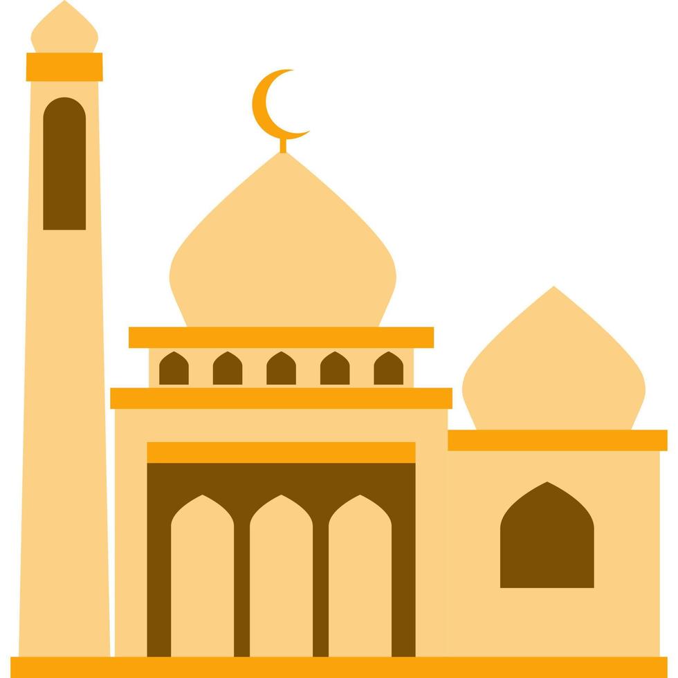 illustratie vector grafisch ontwerp modern vlak elegant Islamitisch moskee gebouw, geschikt voor diagrammen, kaart, infografieken, illustratie, en andere grafisch verwant middelen