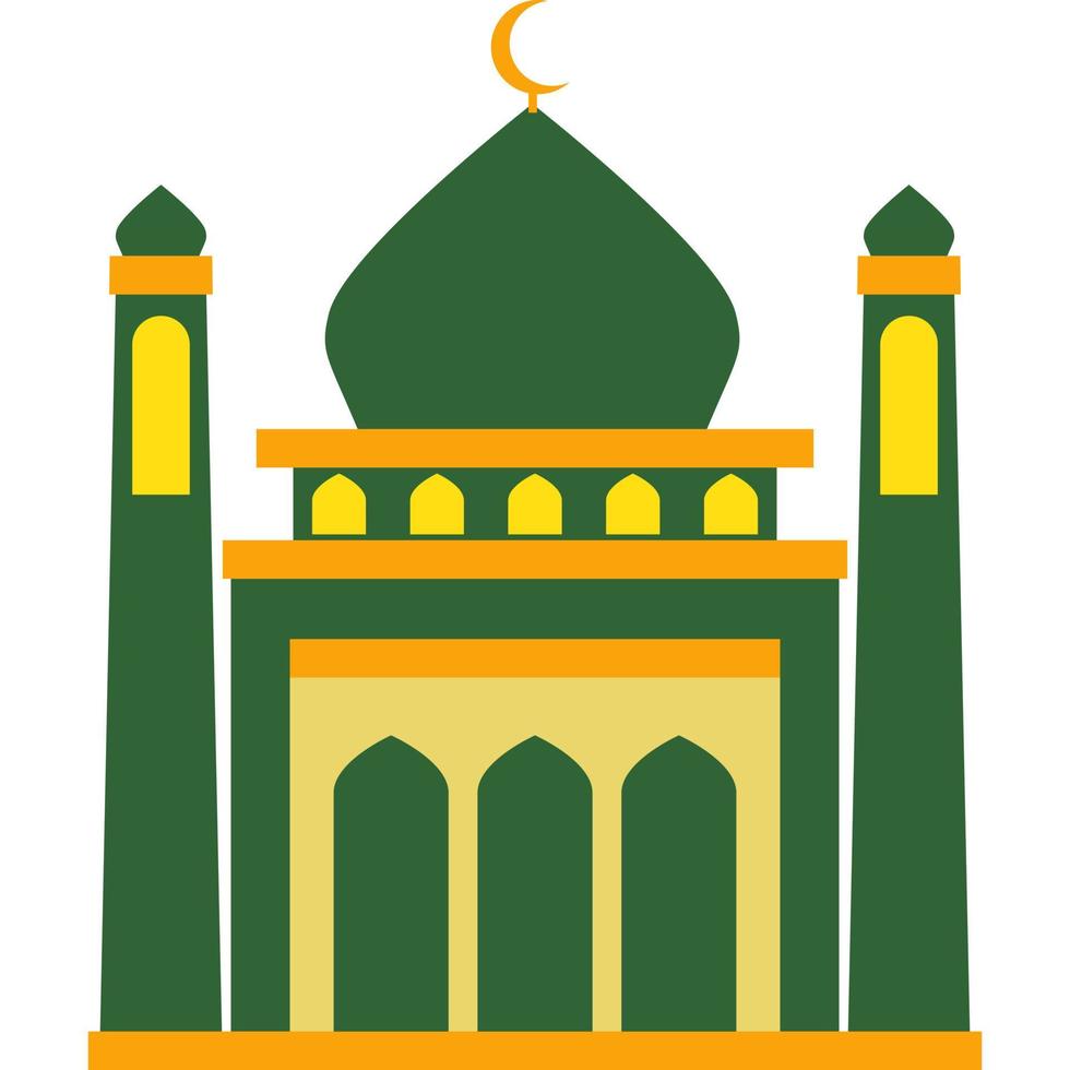 illustratie vector grafisch ontwerp modern vlak elegant Islamitisch moskee gebouw, geschikt voor diagrammen, kaart, infografieken, illustratie, en andere grafisch verwant middelen