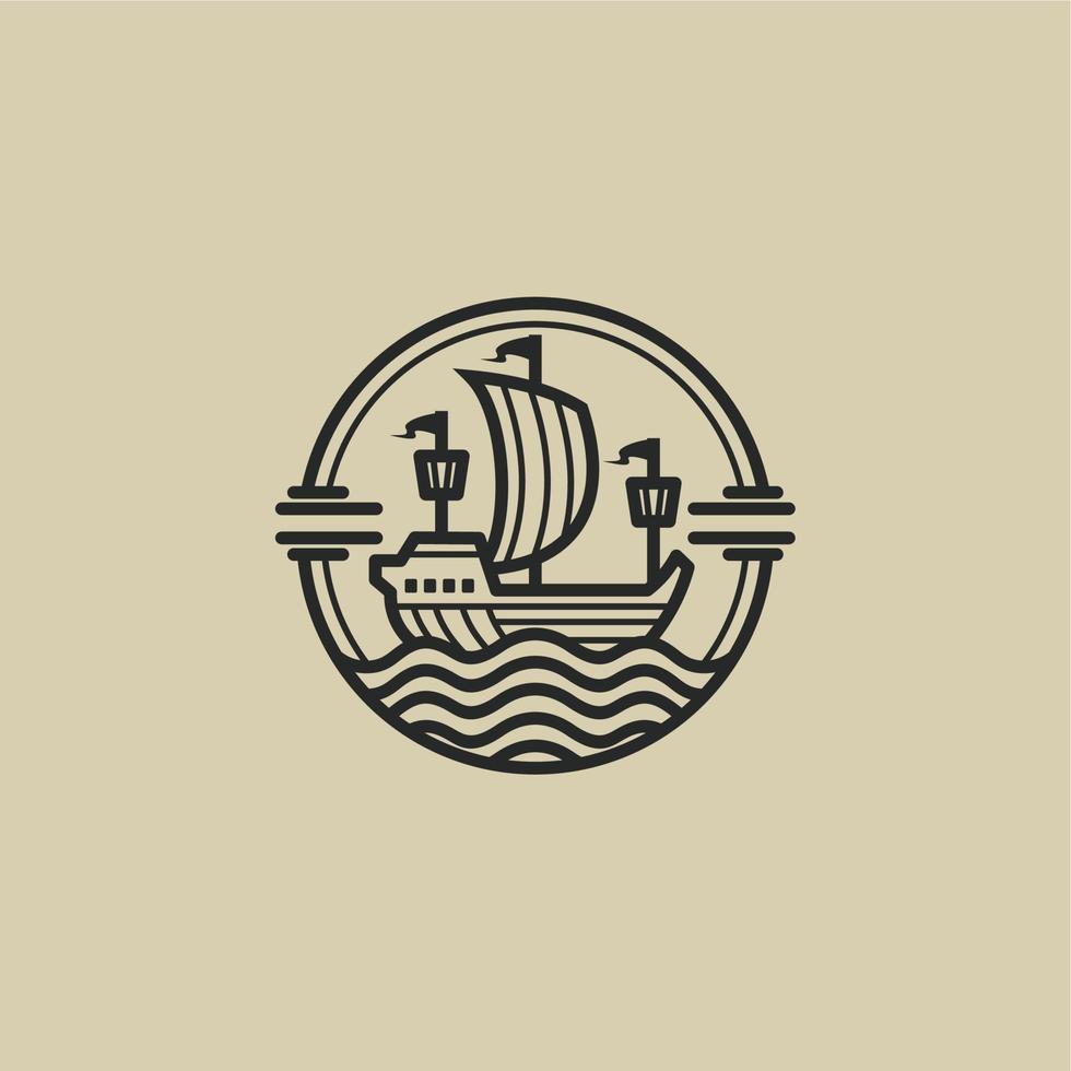 schip gemakkelijk logo vector