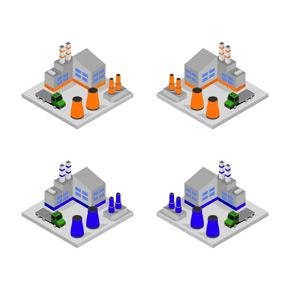 industrie ingesteld op witte achtergrond vector