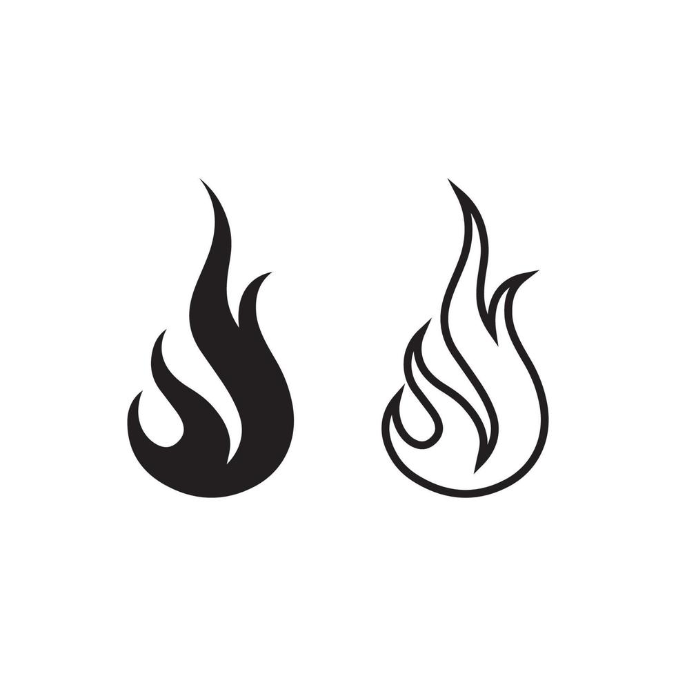 vuur vlam logo pictogram vector ontwerpsjabloon