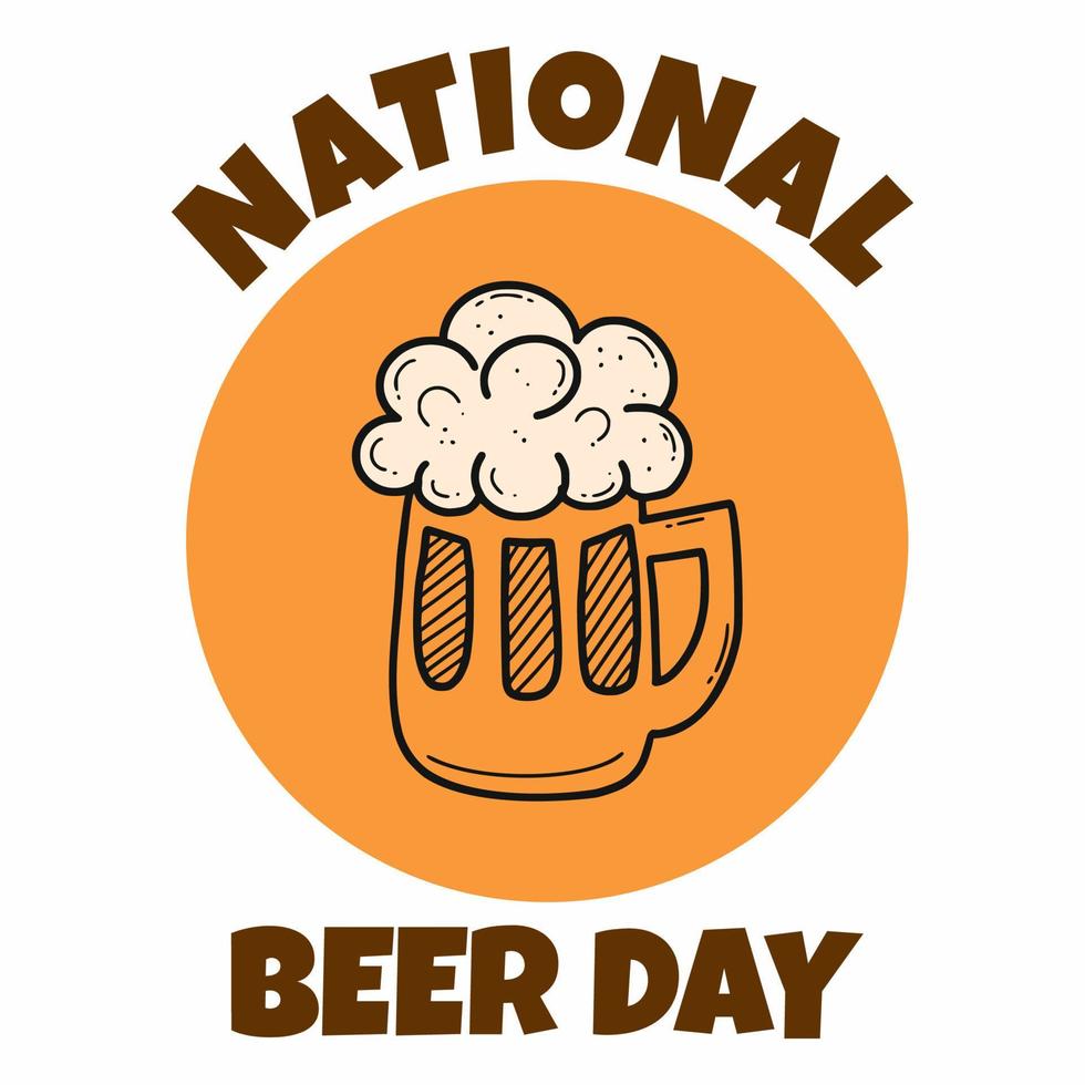nationaal bier dag in Verenigde Staten van Amerika. logo voor spandoek. april 7. vector
