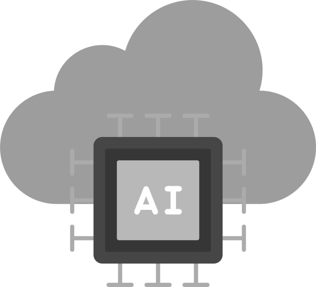 wolk intelligentie- vector icoon