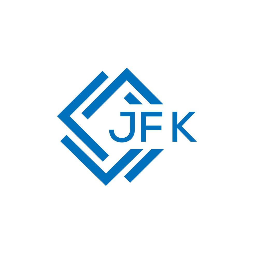 jfk creatief cirkel brief logo concept. jfk brief ontwerp.jfk brief logo ontwerp Aan wit achtergrond. jfk c vector