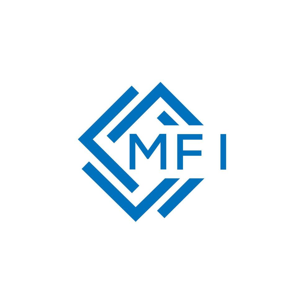 mfi creatief cirkel brief logo concept. mfi brief ontwerp.mfi brief logo ontwerp Aan wit achtergrond. mfi creatief cirkel brief logo concept. mfi brief ontwerp. vector