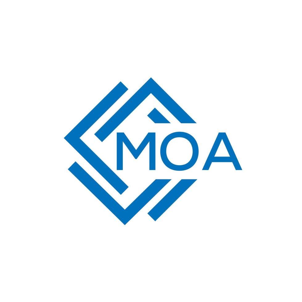 moa brief logo ontwerp Aan wit achtergrond. moa creatief cirkel brief logo concept. moa brief ontwerp. vector