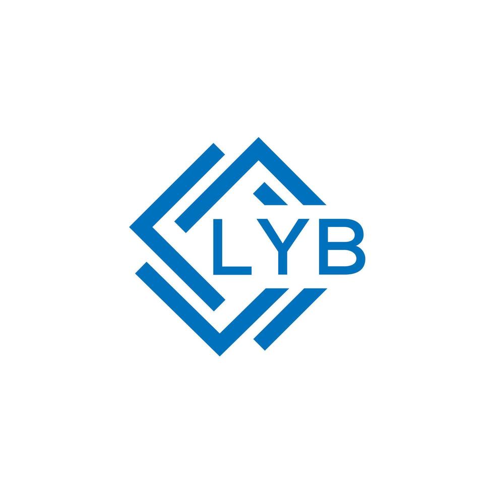 lyb brief logo ontwerp Aan wit achtergrond. lyb creatief cirkel brief logo concept. lyb brief ontwerp. vector