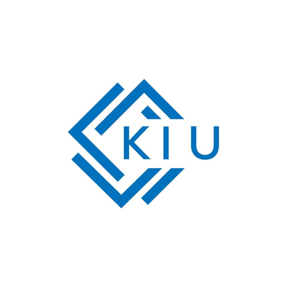 kiu brief logo ontwerp Aan wit achtergrond. kiu creatief cirkel brief logo concept. kiu brief ontwerp. vector