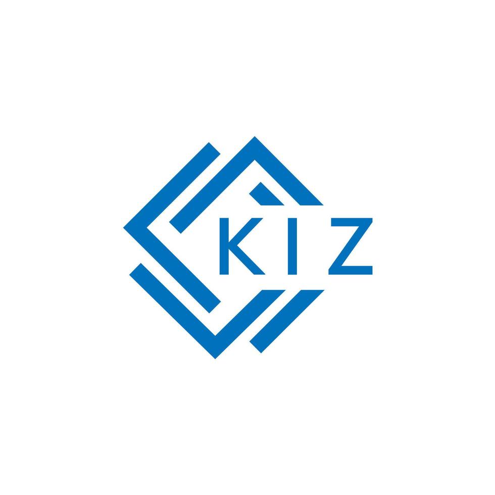 kiz brief logo ontwerp Aan wit achtergrond. kiz creatief cirkel brief logo concept. kiz brief ontwerp. vector