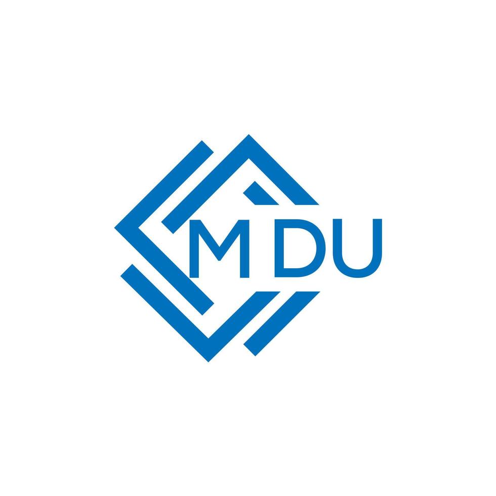 mdu brief logo ontwerp Aan wit achtergrond. mdu creatief cirkel brief logo concept. mdu brief ontwerp. vector