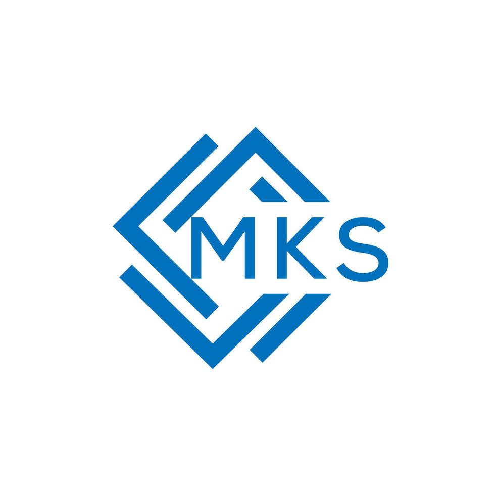 mks brief logo ontwerp Aan wit achtergrond. mks creatief cirkel brief logo concept. mks brief ontwerp. vector