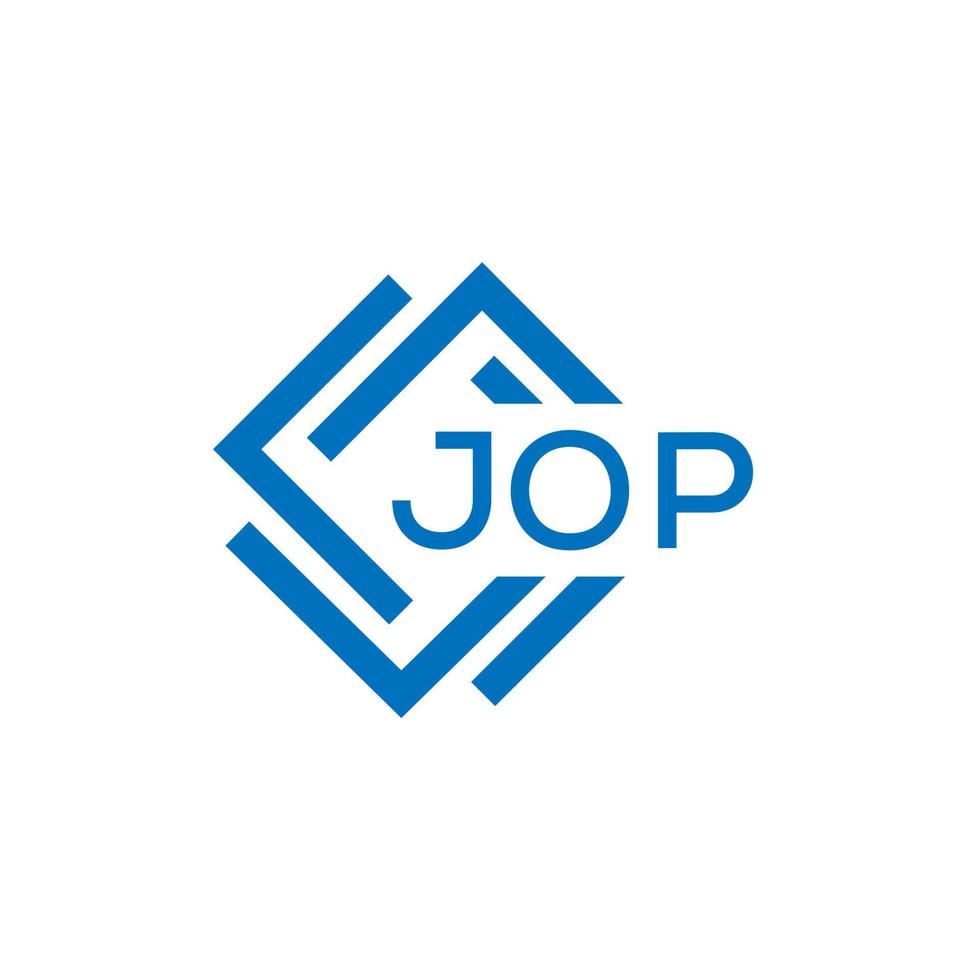 jop brief logo ontwerp Aan zwart achtergrond. jop creatief cirkel brief logo concept. jop brief ontwerp. vector