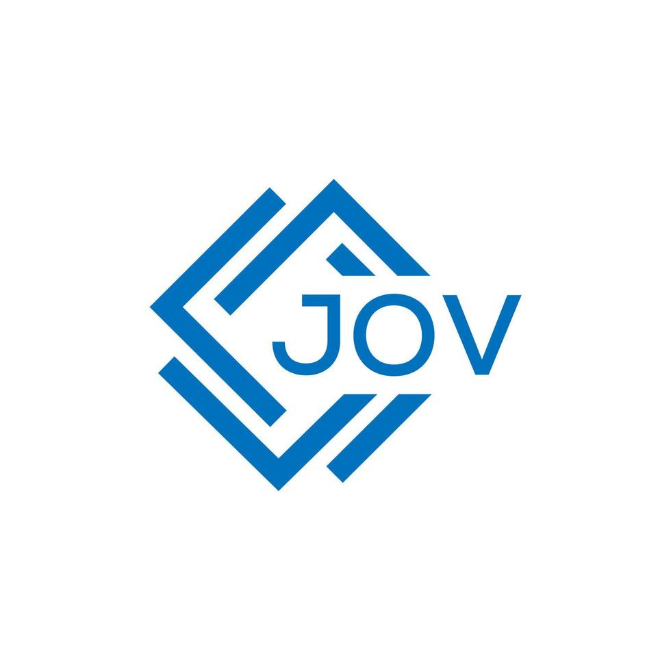 jov brief logo ontwerp Aan zwart achtergrond. jov creatief cirkel brief logo concept. jov brief ontwerp. vector