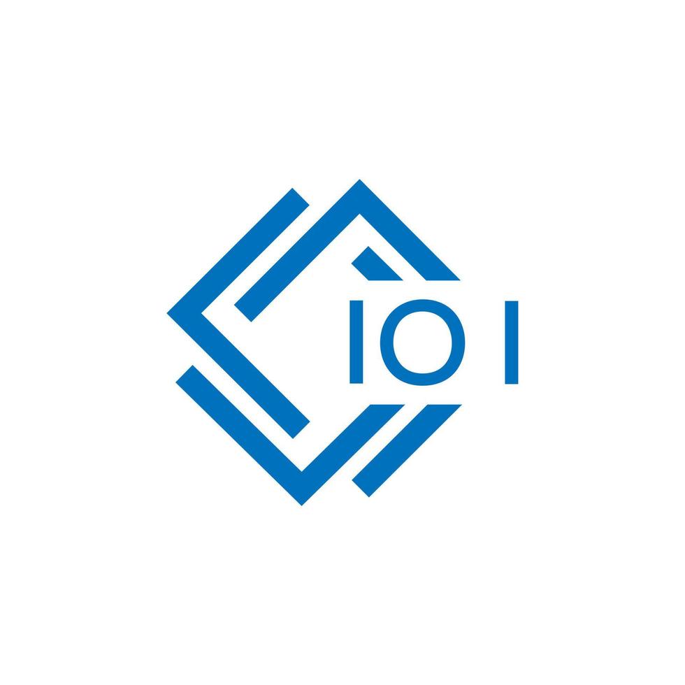 ioi brief logo ontwerp Aan wit achtergrond. ioi creatief cirkel brief logo concept. ioi brief ontwerp. vector