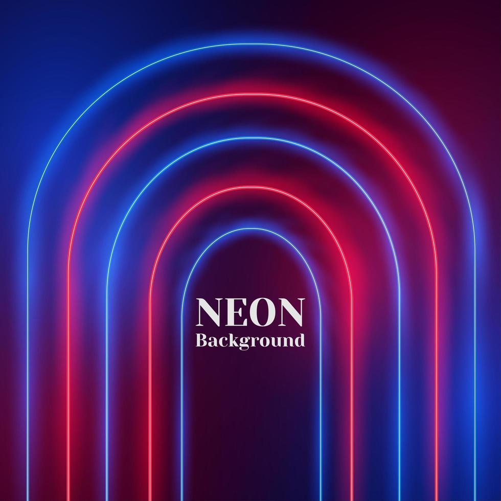 gebogen abstract neon geometrisch ontwerp vector