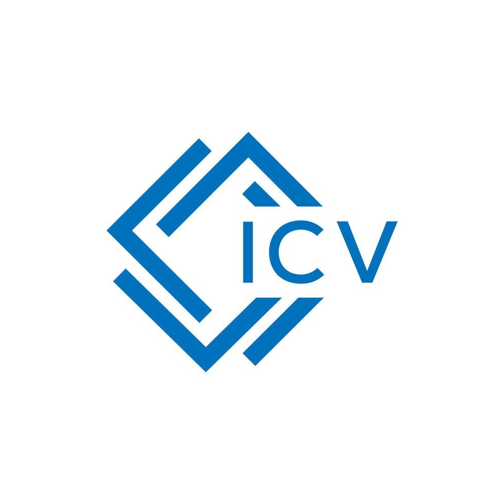 icv brief logo ontwerp Aan wit achtergrond. icv creatief cirkel brief logo concept. icv brief ontwerp. vector