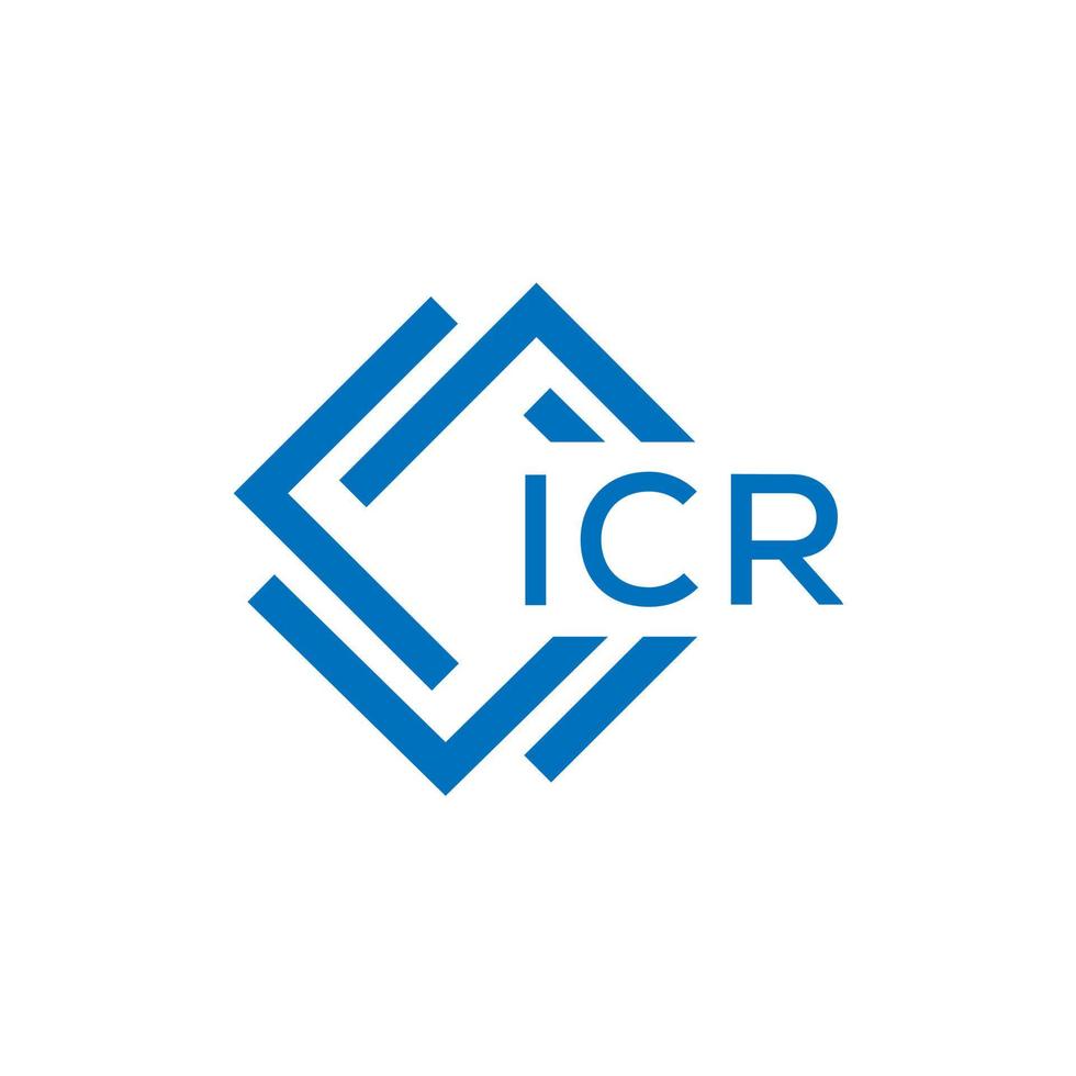 icr brief logo ontwerp Aan wit achtergrond. icr creatief cirkel brief logo concept. icr brief ontwerp. vector