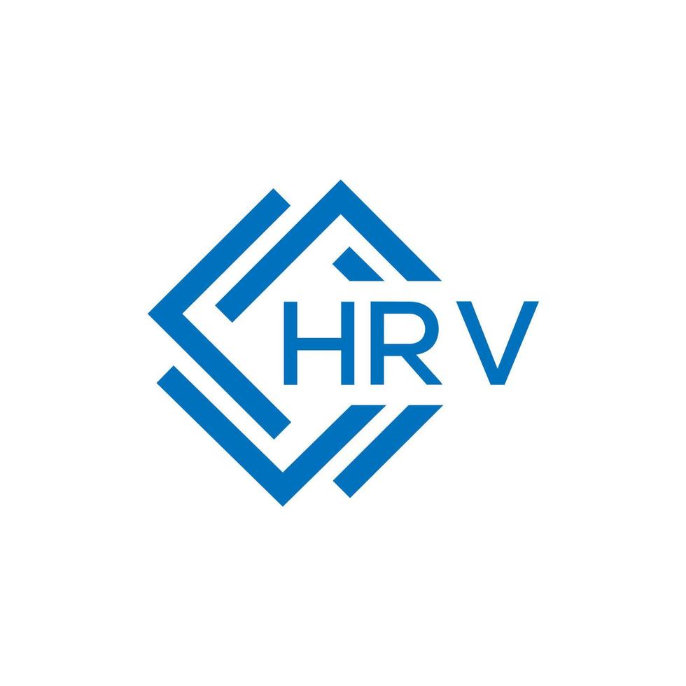 hrv brief logo ontwerp Aan wit achtergrond. hrv creatief cirkel brief logo concept. hrv brief ontwerp. vector