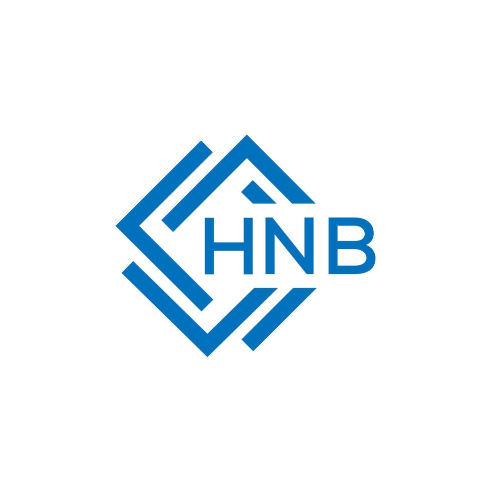 hnb brief logo ontwerp Aan wit achtergrond. hnb creatief cirkel brief logo concept. hnb brief ontwerp. vector