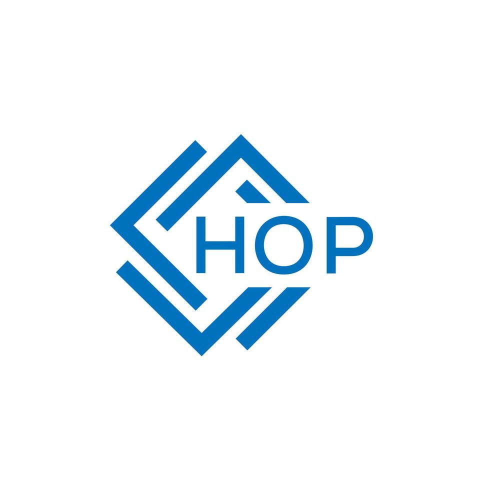 hop brief logo ontwerp Aan wit achtergrond. hop creatief cirkel brief logo concept. hop brief ontwerp. vector