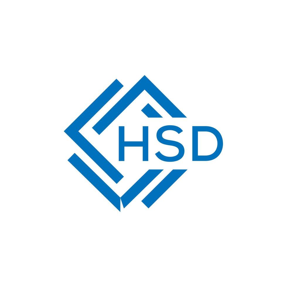 hsd brief logo ontwerp Aan wit achtergrond. hsd creatief cirkel brief logo concept. hsd brief ontwerp. vector