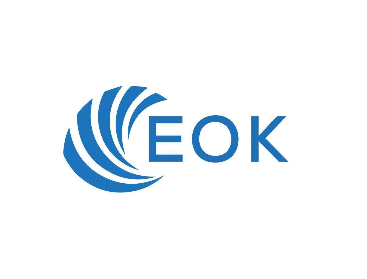 eok brief logo ontwerp Aan wit achtergrond. eok creatief cirkel brief logo concept. eok brief ontwerp. vector