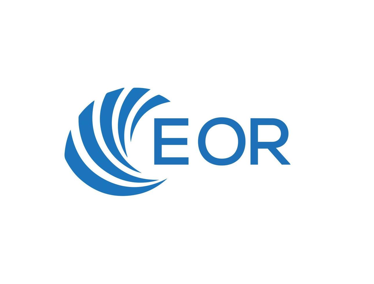 eor brief logo ontwerp Aan wit achtergrond. eor creatief cirkel brief logo concept. eor brief ontwerp. vector