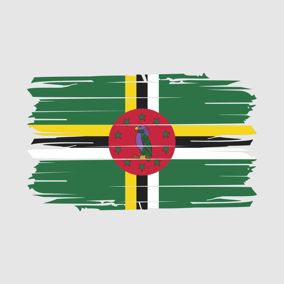 dominica vlag borstel vector