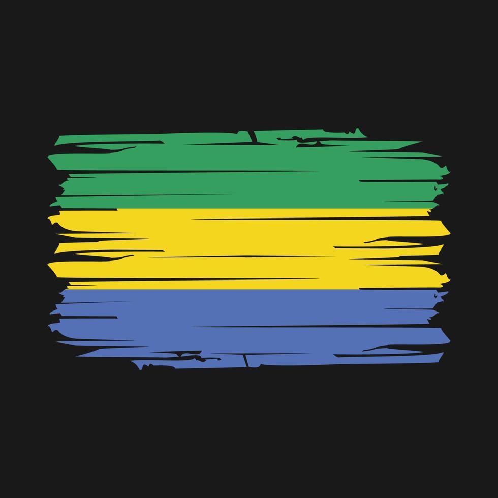 Gabon vlag borstel vector