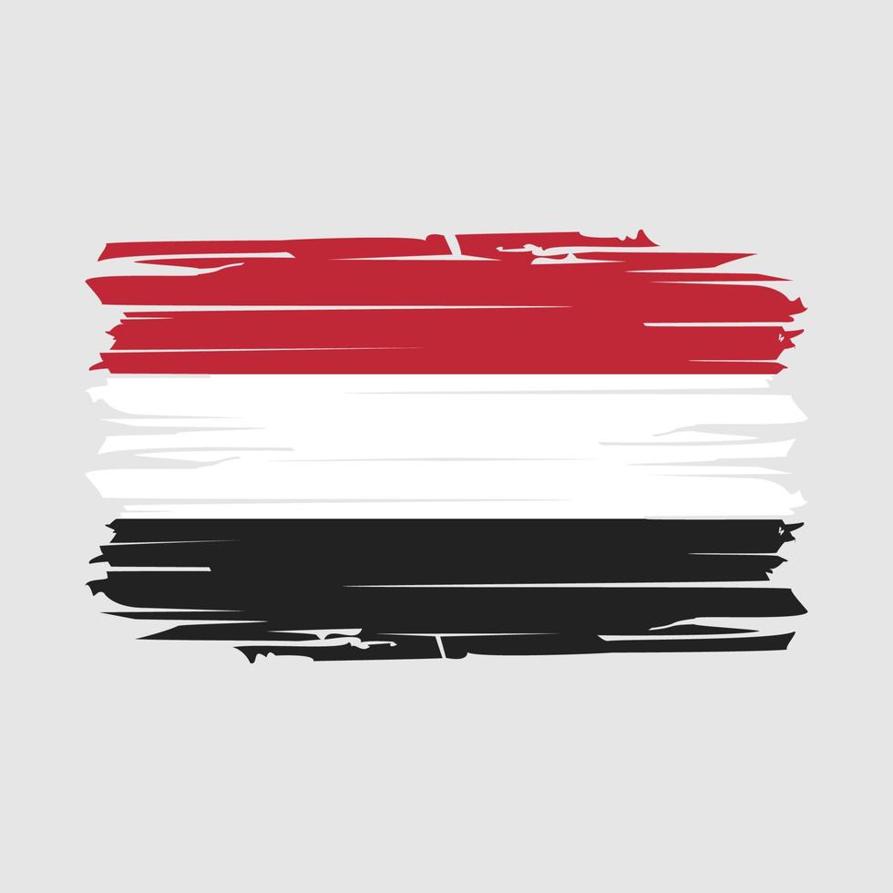 Jemen vlag borstel vector