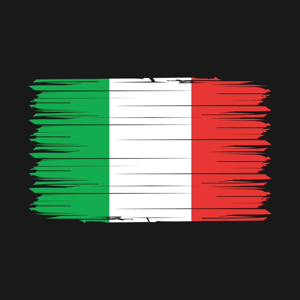 Italië vlag borstel vector illustratie