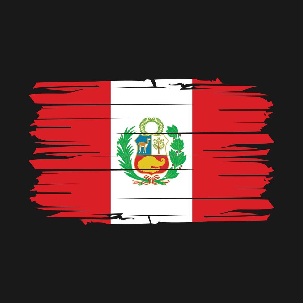 Peru vlag borstel vector