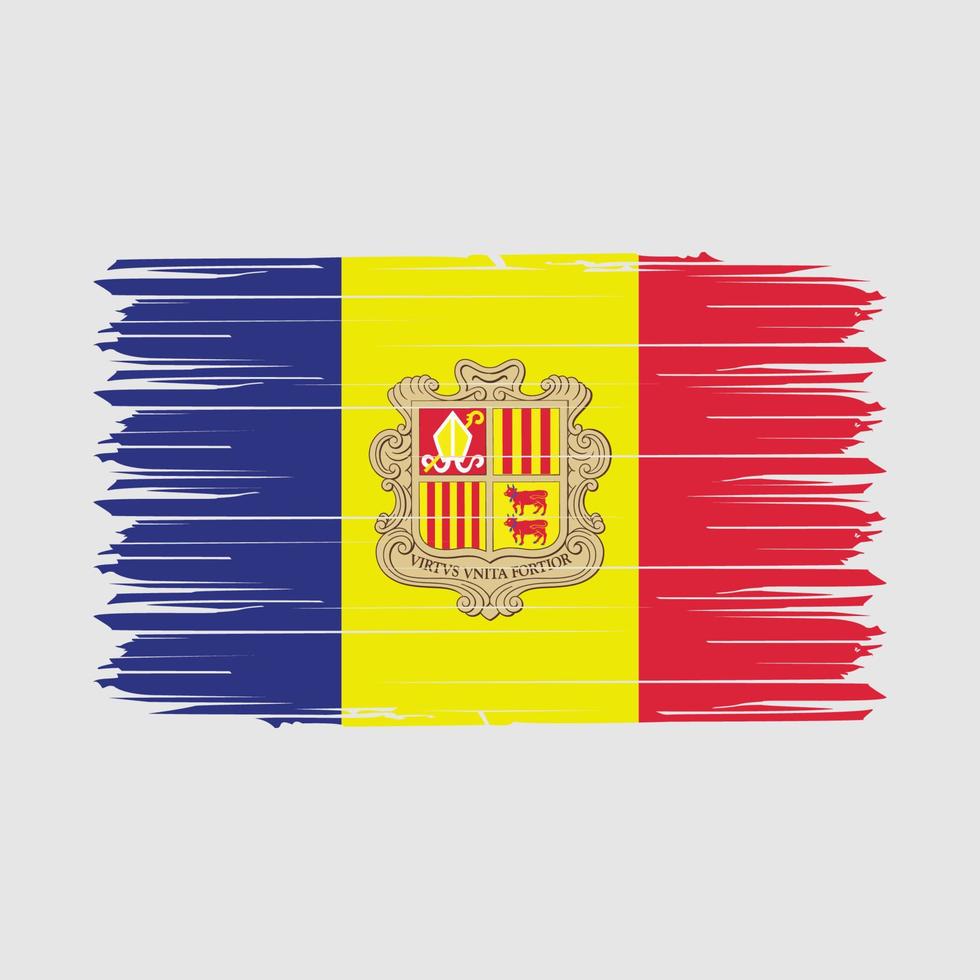 Andorra vlag borstel vector illustratie