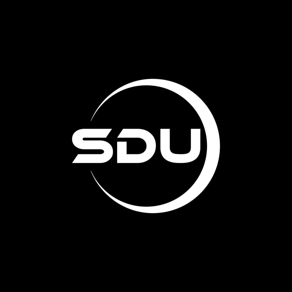 sdu brief logo ontwerp in illustratie. vector logo, schoonschrift ontwerpen voor logo, poster, uitnodiging, enz.