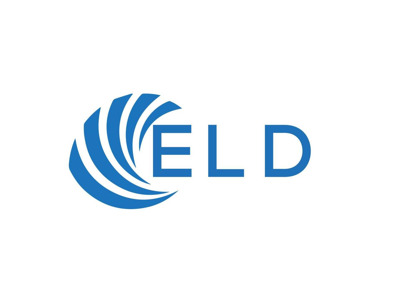 eld brief logo ontwerp Aan wit achtergrond. eld creatief cirkel brief logo concept. eld brief ontwerp. vector