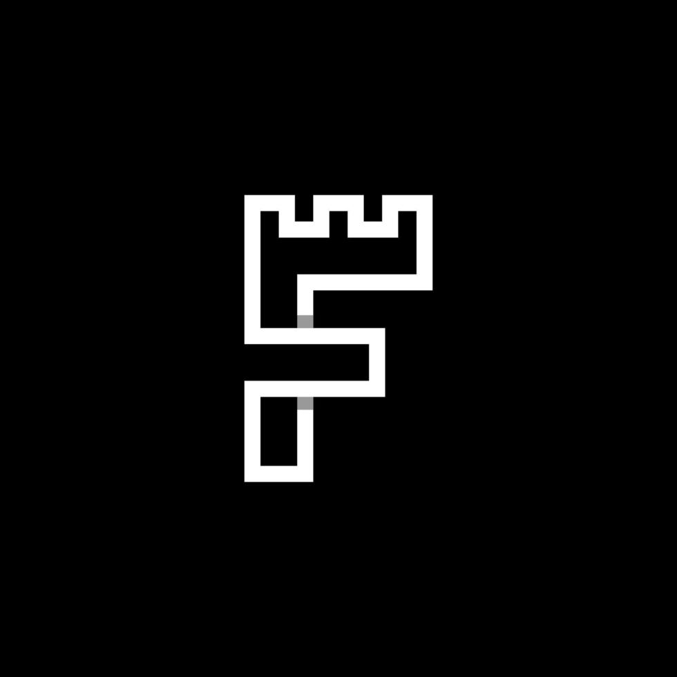 monogram brief f fort logo vector